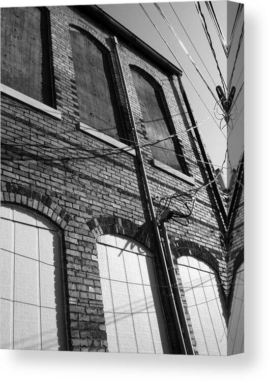 Wire Canvas Print featuring the photograph Wired in Black and White by Kathy Clark