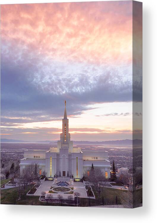 Bountiful Temple Canvas Print featuring the photograph Bountiful #1 by Emily Dickey