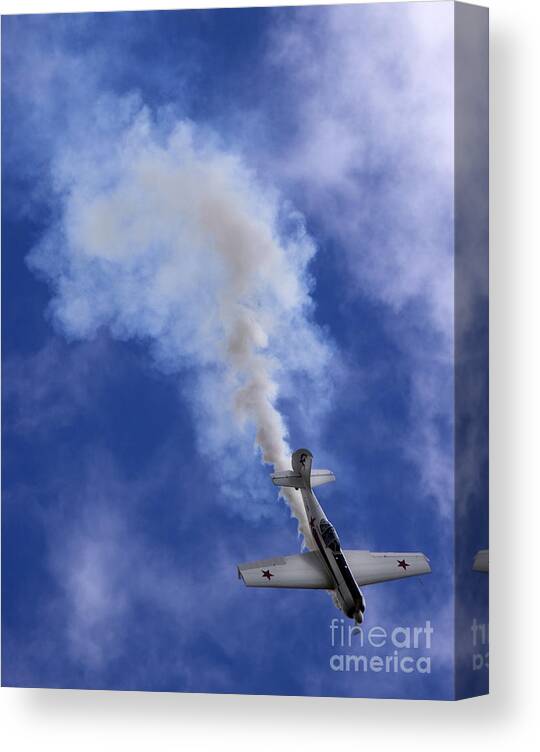 Airshow Canvas Print featuring the photograph Down #1 by Ang El