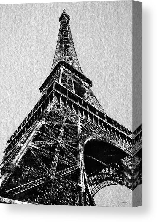 Eiffel Tower Canvas Print featuring the digital art Eiffel Tower #1 by Marlene Watson