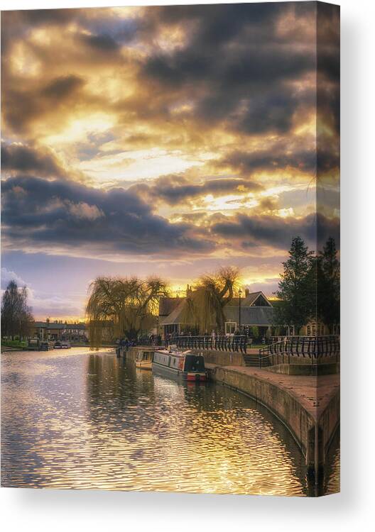 Afternoon Canvas Print featuring the photograph Ely Riverside #1 by James Billings