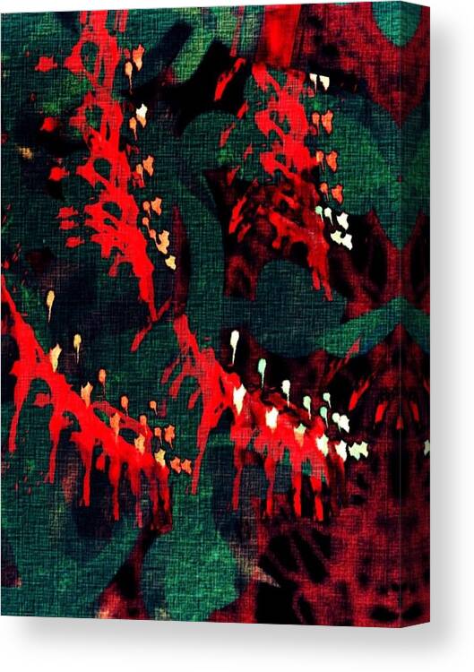  Canvas Print featuring the digital art Garden #1 by Cooky Goldblatt