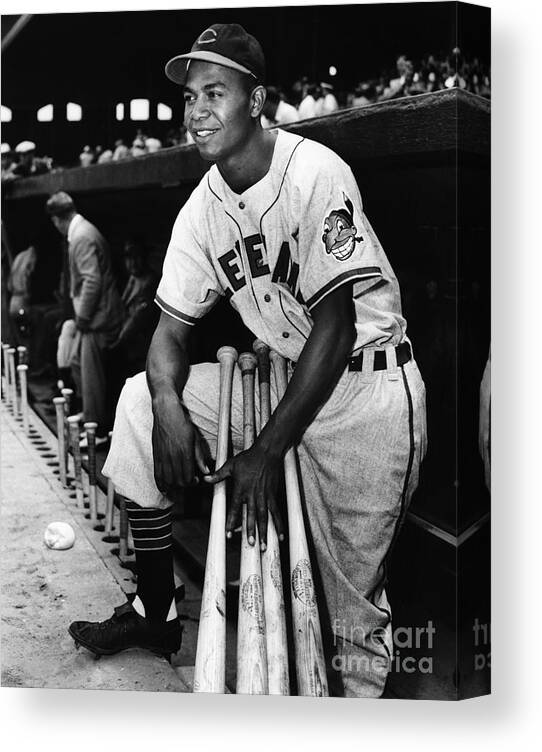 1947 Canvas Print featuring the photograph Larry Doby by Granger