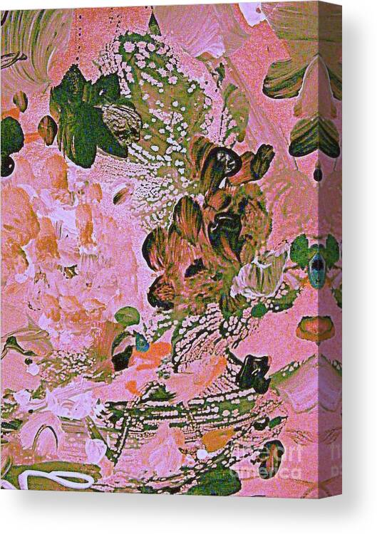 Digital Abstract Flower Painting Canvas Print featuring the digital art November Light #2 by Nancy Kane Chapman