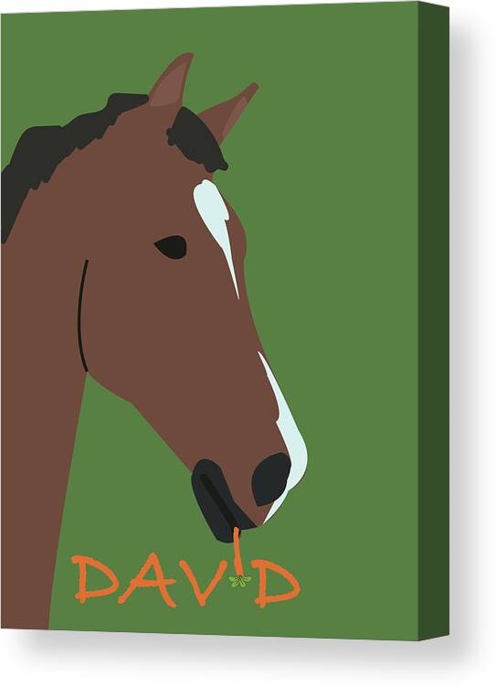 Horse Canvas Print featuring the digital art Sprout David #1 by Caroline Elgin