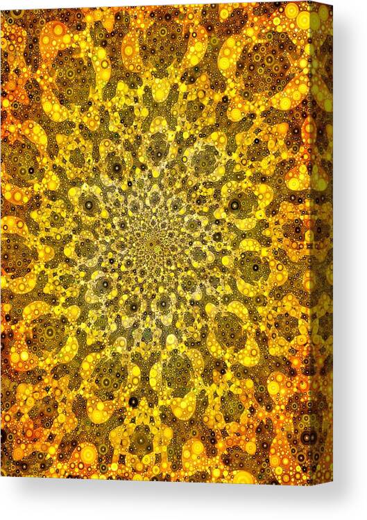 Sun Canvas Print featuring the digital art Sun Burst #1 by Nick Heap