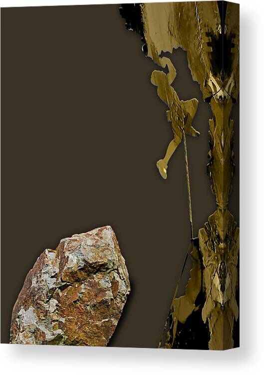 Rock Climber Canvas Print featuring the mixed media Rock Climber Collection #11 by Marvin Blaine
