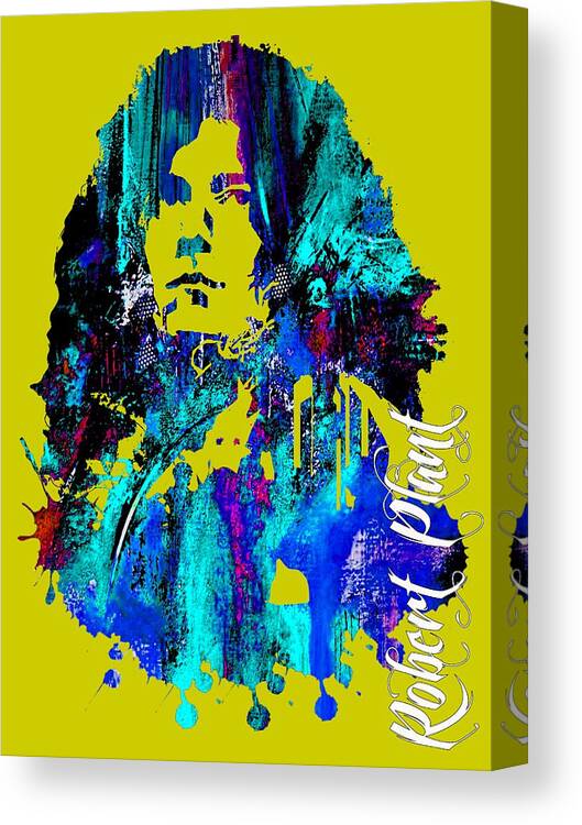 Led Zeppelin Canvas Print featuring the mixed media Robert Plant Collection #14 by Marvin Blaine