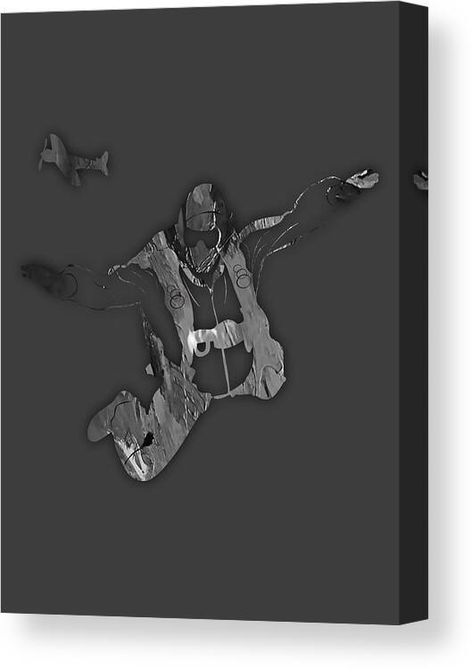 Skydiving Canvas Print featuring the mixed media Skydiving Collection #17 by Marvin Blaine