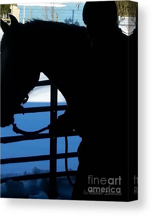 Horses Canvas Print featuring the photograph Friends #2 by Rabiah Seminole