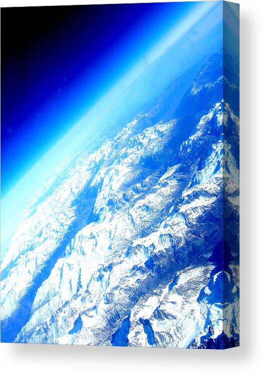 Alpine From Sky Canvas Print featuring the photograph Alpine from sky #3 by Kumiko Mayer