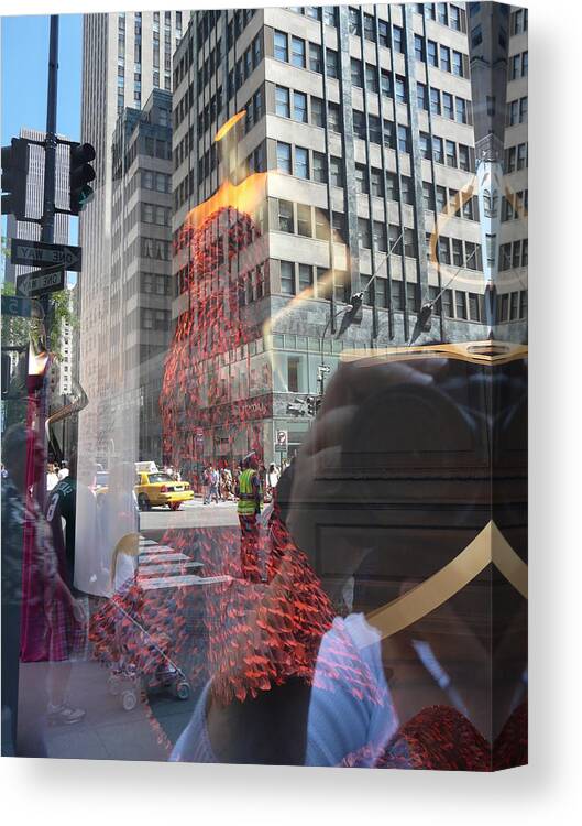 New York Canvas Print featuring the photograph 5th Avenue by Valerie Ornstein