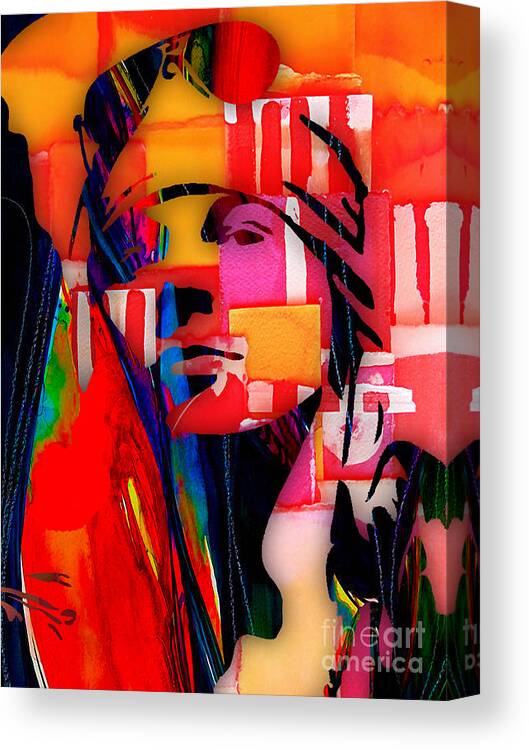 Axl Rose Canvas Print featuring the mixed media Axl Rose Collection #10 by Marvin Blaine