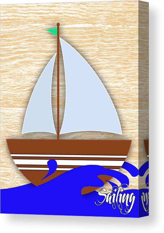 Sailing Canvas Print featuring the mixed media Sailing Collection #8 by Marvin Blaine