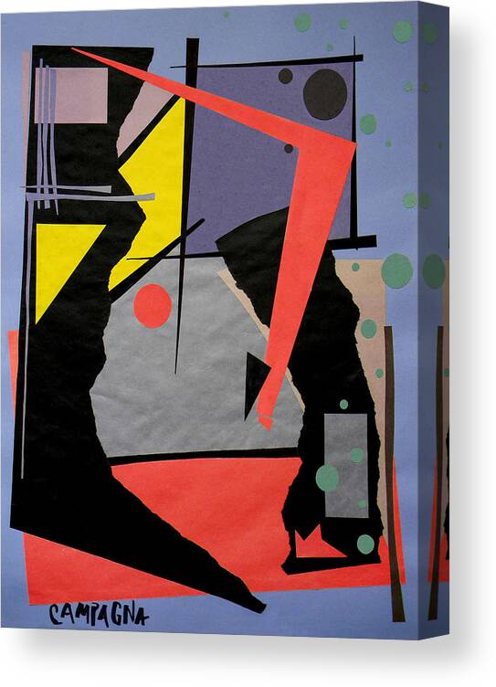 Cut Paper Canvas Print featuring the tapestry - textile Untitled #9 by Teddy Campagna