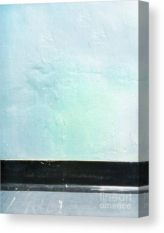 Abstract Canvas Print featuring the photograph A blue wall by Tom Gowanlock