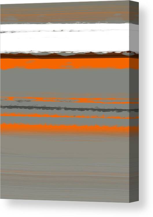 Abstract Canvas Print featuring the painting Abstract Orange 2 by Naxart Studio
