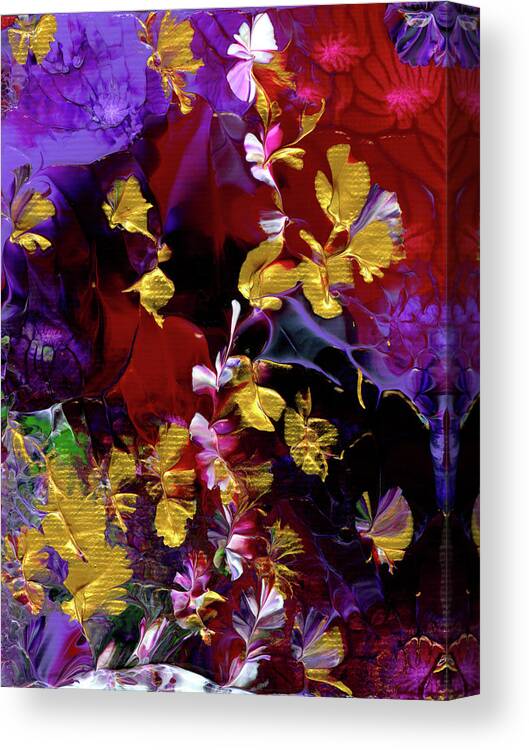 African Canvas Print featuring the painting African Violet Awake #3 by Nan Bilden