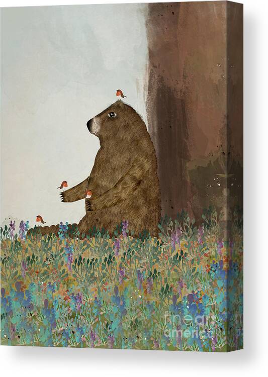 Nature Canvas Print featuring the painting Afternoon Song by Bri Buckley