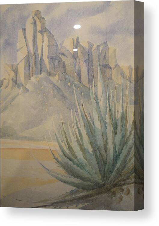 Desert Canvas Print featuring the painting Agave by Steven Holder