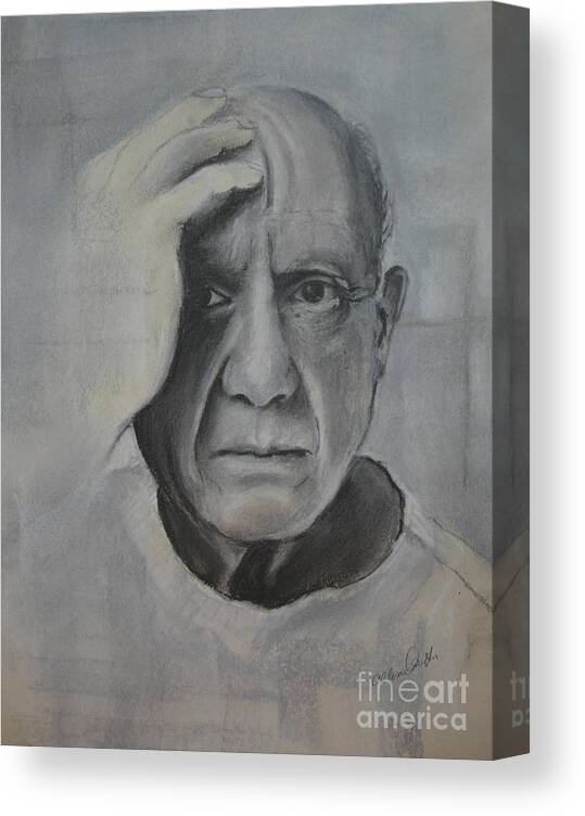 Picasso Canvas Print featuring the pastel Almost Picasso by Allison Ashton