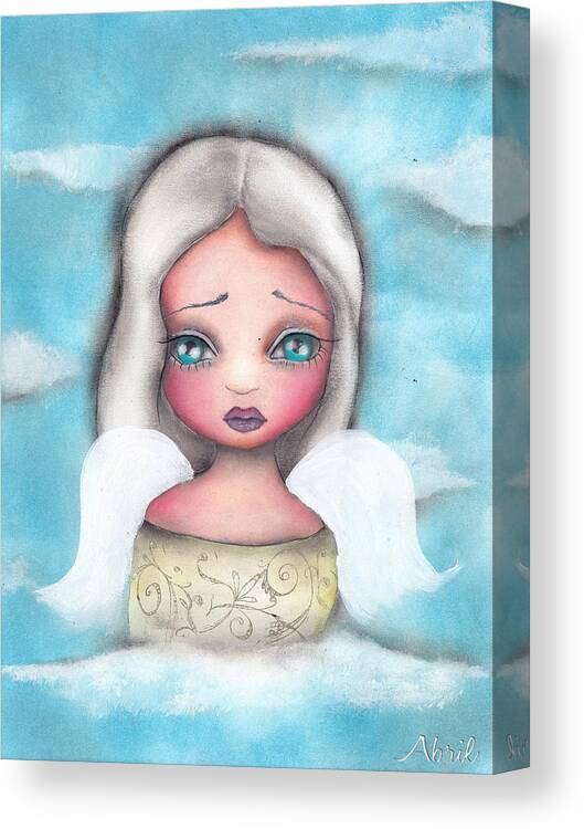 Ange Canvas Print featuring the painting Angel by Abril Andrade