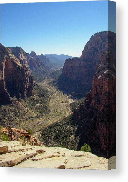 Landscape Photography Canvas Print featuring the photograph Angel's Landing by K Bradley Washburn