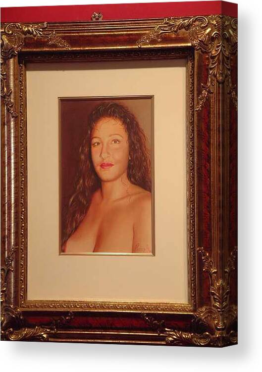 Nudes Canvas Print featuring the painting Annie 10-2 by Benito Alonso