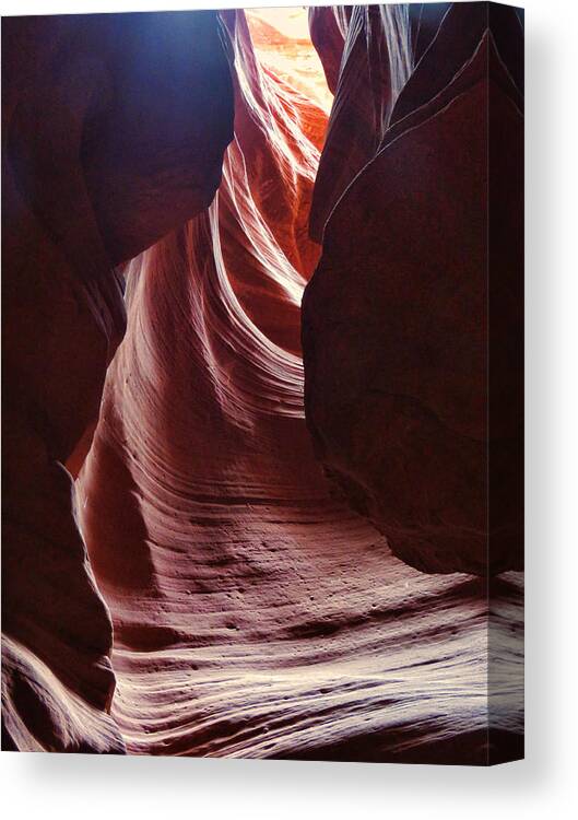 Antelope Valley Canvas Print featuring the photograph Antelope Valley Slot Canyon 3 by Helaine Cummins