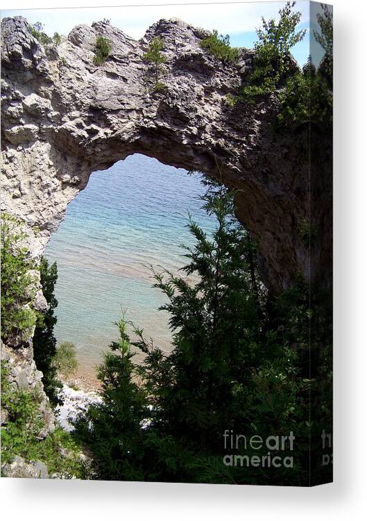 Arch Canvas Print featuring the photograph Arch Rock by Charles Robinson