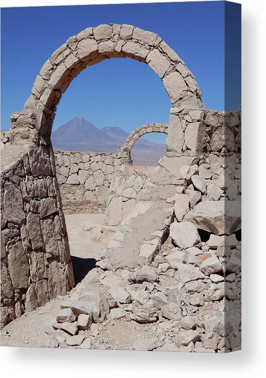 Stone Arch Canvas Print featuring the photograph Pukara de Quitor arches by Cheryl Hoyle