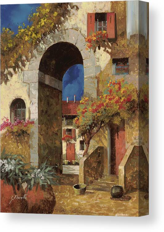 Guido Canvas Print featuring the painting Arco Al Buio by Guido Borelli