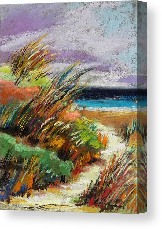 Sea Canvas Print featuring the painting Around the Dune by John Williams