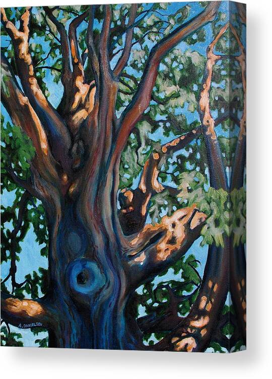 Tree Canvas Print featuring the painting Ascending by Andrew Danielsen