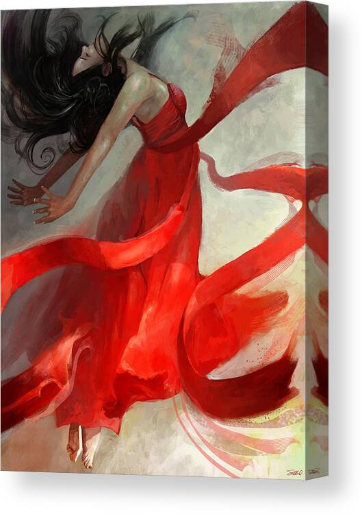 Dancer Canvas Print featuring the painting Ascension by Steve Goad