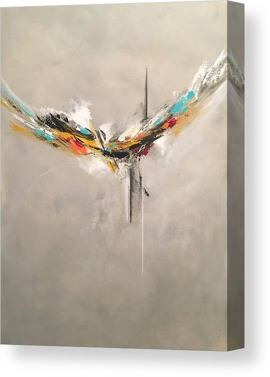 Abstract Canvas Print featuring the painting Aspire by Soraya Silvestri