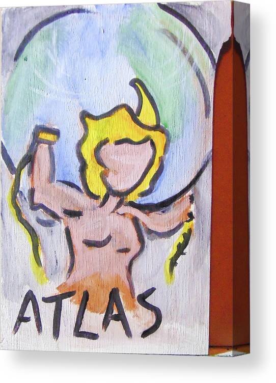 Art Canvas Print featuring the painting Atlas by Loretta Nash