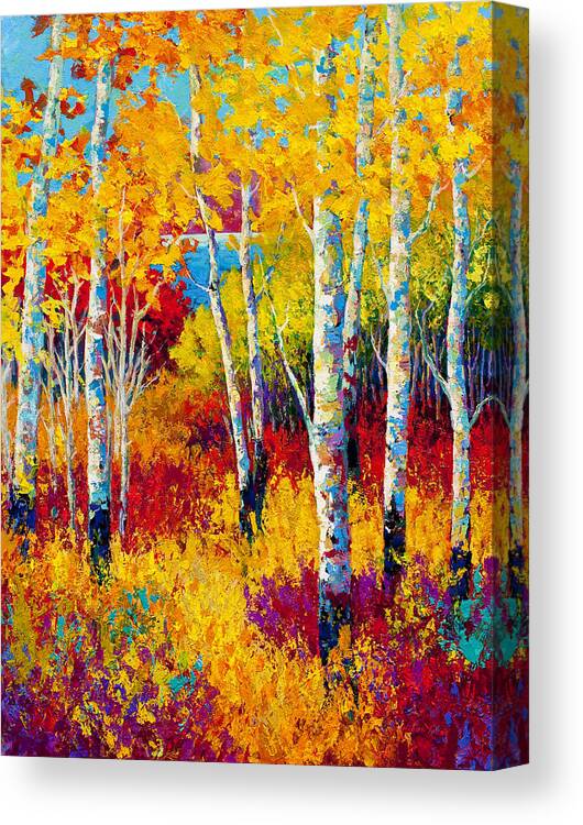 Trees Canvas Print featuring the painting Autumn Dreams by Marion Rose