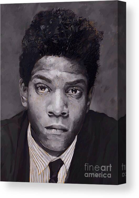 Basquiat Canvas Print featuring the digital art Basquiat by Joe Roache
