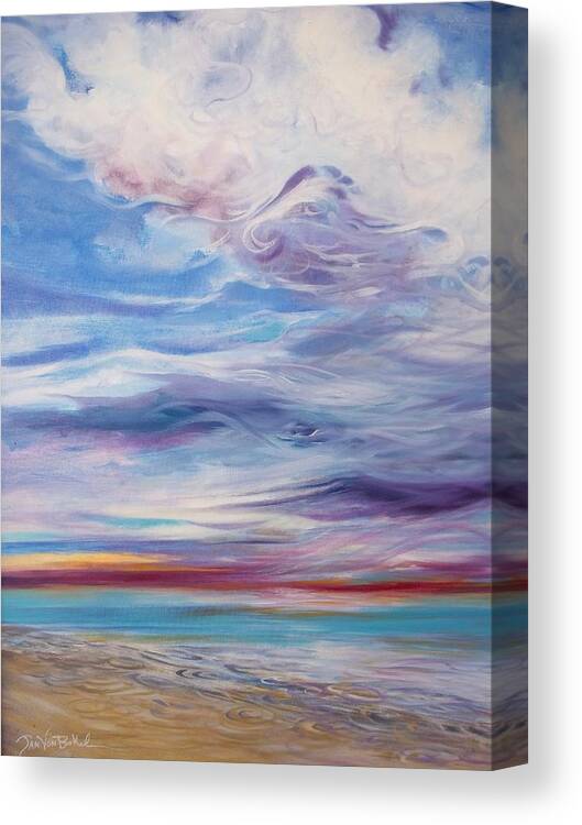 Abstract Canvas Print featuring the painting Beached by Jan VonBokel