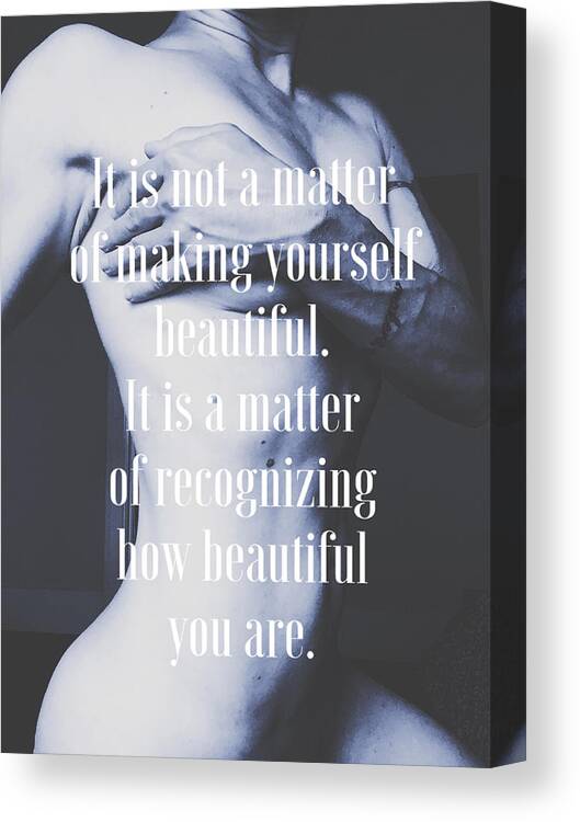 Nude Canvas Print featuring the digital art Beautiful by Sara Young