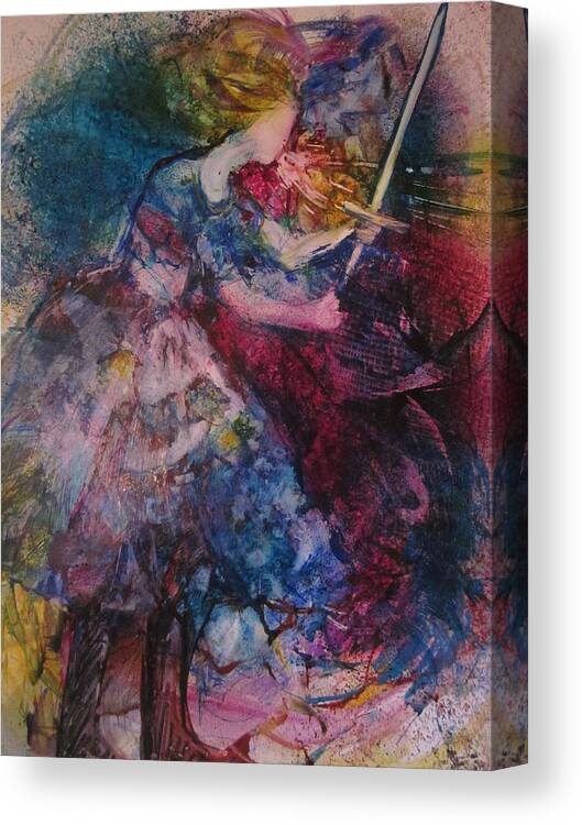 Woman Canvas Print featuring the painting Believe And Decree by Deborah Nell