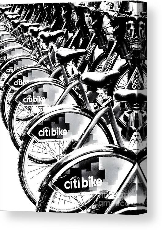 Bike Canvas Print featuring the photograph Bike fleet by Diana Rajala