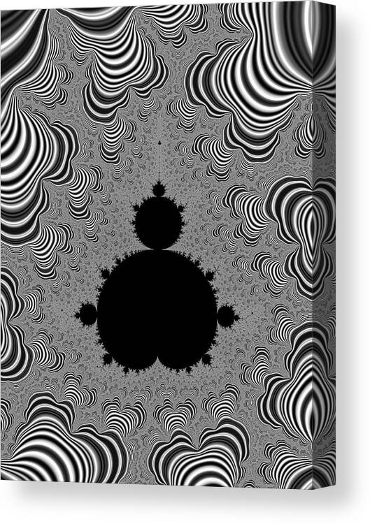 Mandelbrot Set Canvas Print featuring the digital art Black and white Mandelbrot Set Fractal by Matthias Hauser Mandelbrot Set Canvas Print featuring the digital art Black and white Mandelbrot Set Fractal by Matthias Hauser