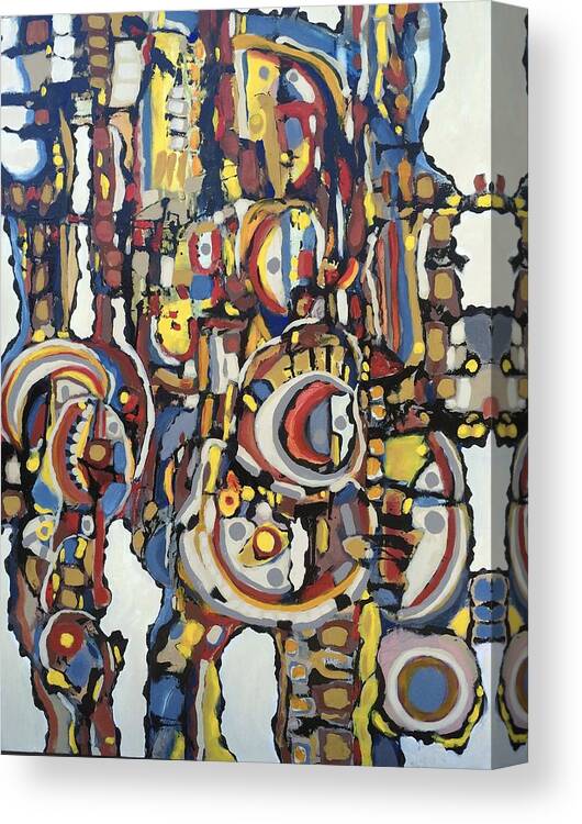 Bold Canvas Print featuring the painting Blanquitos # 16 by Jeffrey Davies