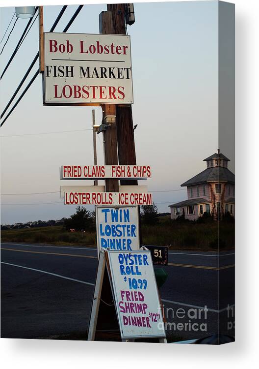 Beach Canvas Print featuring the photograph Bob Lobster Fish Market by Mary Capriole