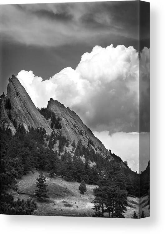 Flatirons Canvas Print featuring the photograph Boulder Flatirons 2 by Marilyn Hunt