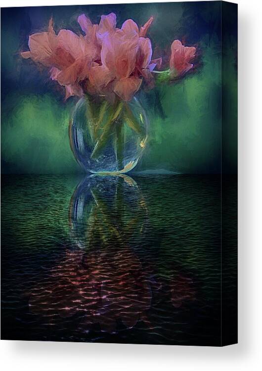 Flower Canvas Print featuring the photograph Bouquet Reflected by Phyllis Meinke