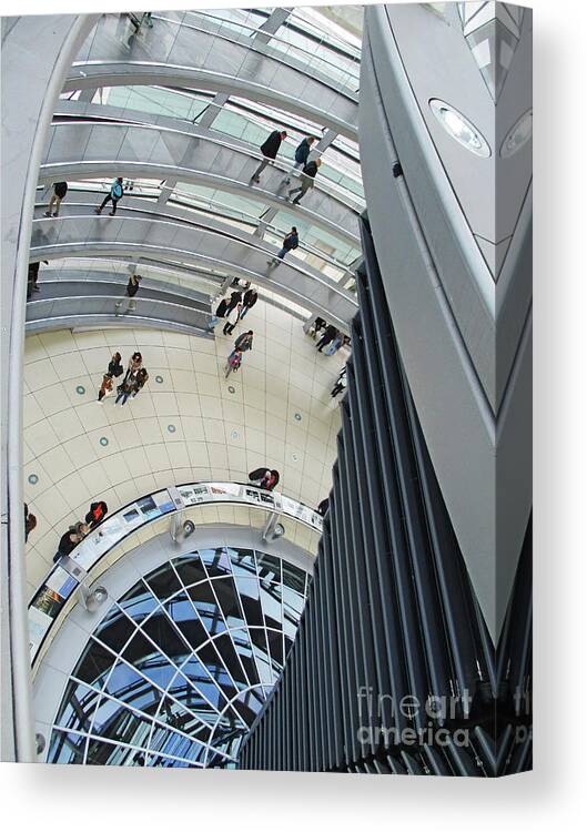 Bundestag Canvas Print featuring the photograph Bundestag 25 by Randall Weidner