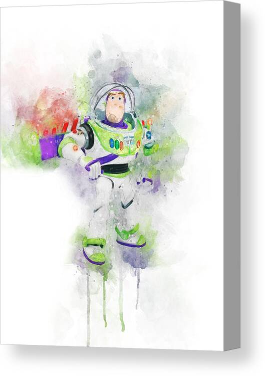 Buzz Lightyear Canvas Print featuring the digital art Buzz Lightyear by Aged Pixel